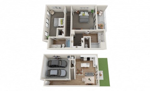 Two Bedroom Two and a Half Bath